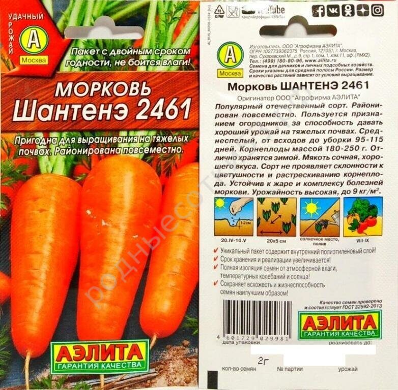 Морковь Шантенэ 2461 (бол)